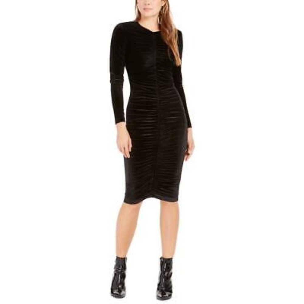 Bardot Black Velvet Dress Size 10 large